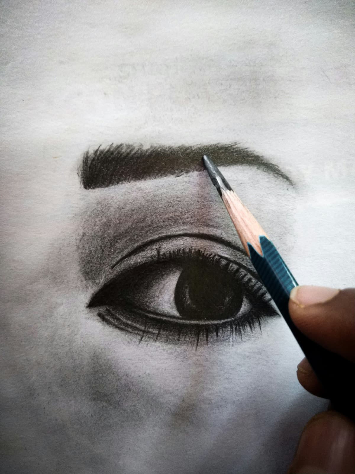 Eye sketch in progress
