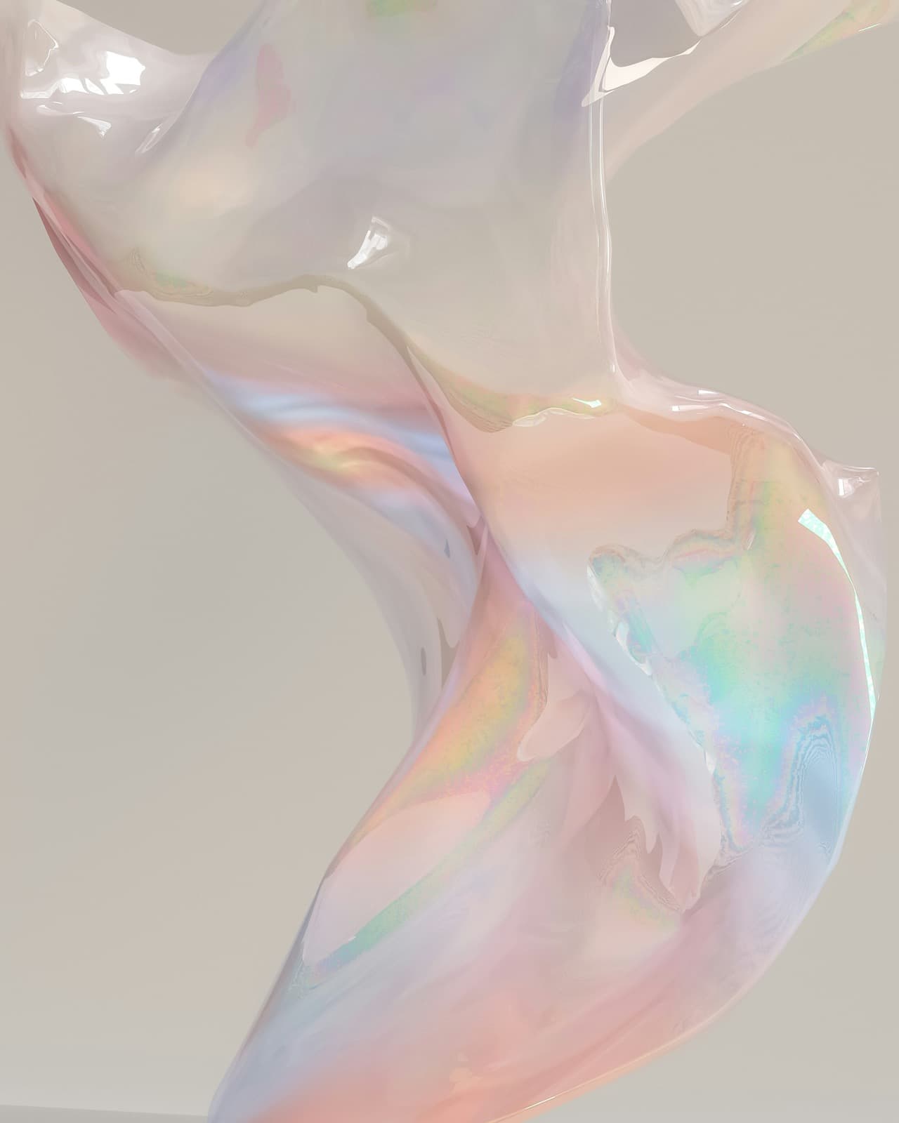 Iridescent translucent form